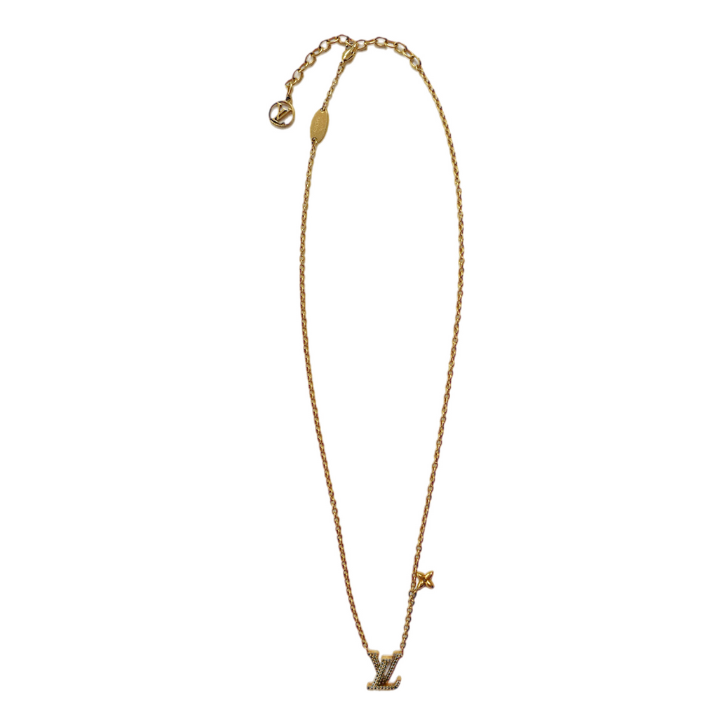 Full gold Louis Vuitton Iconic rhinestone necklace