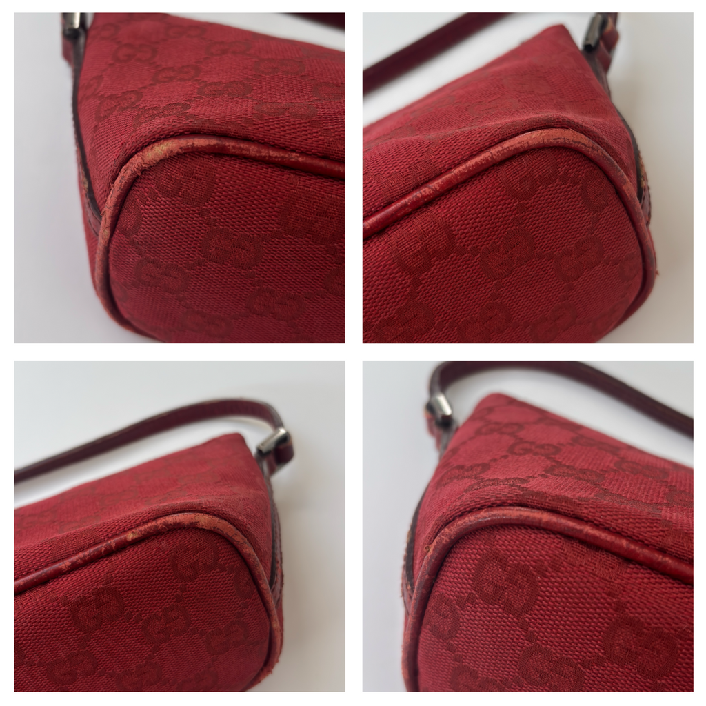 Vintage Red Gucci Boat Bag