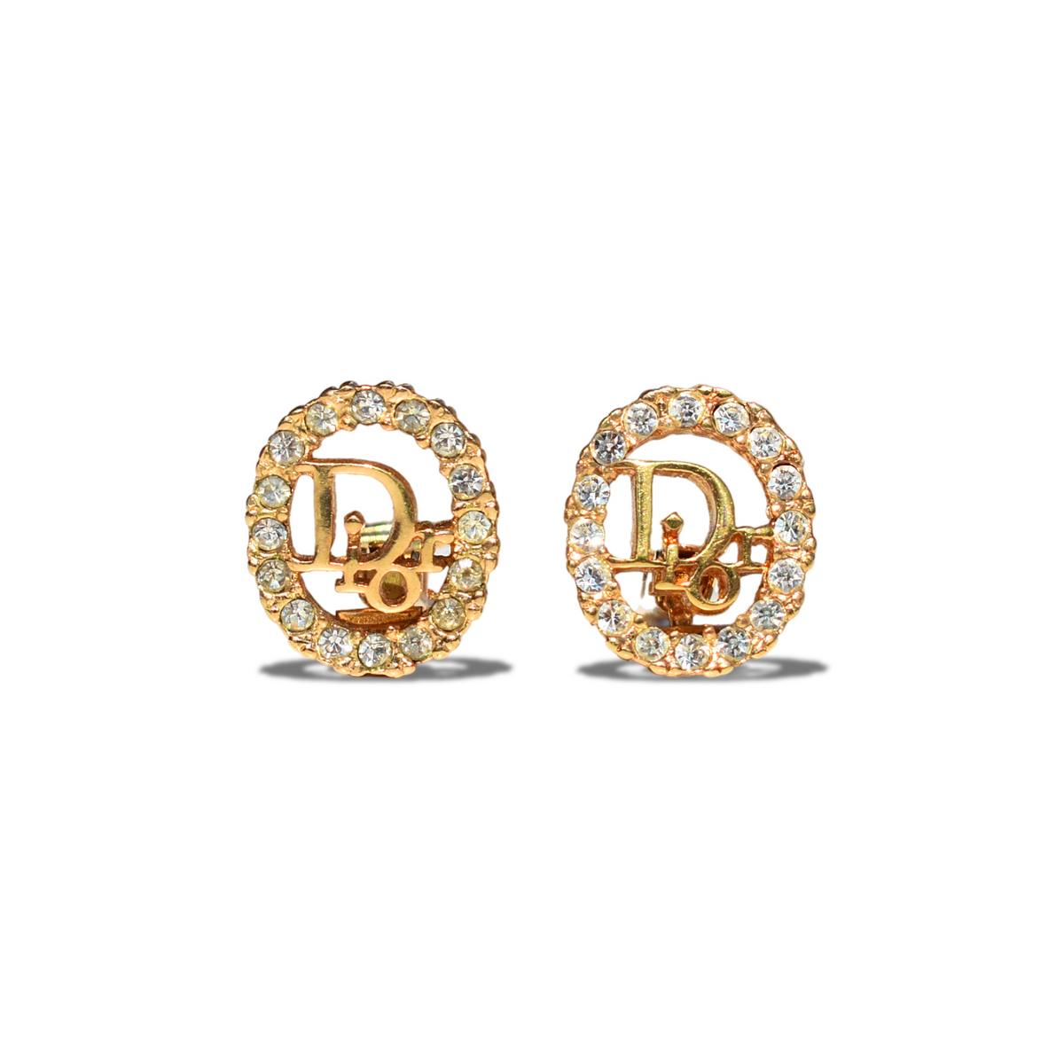 Vintage Gold Christian Dior Clip Earrings