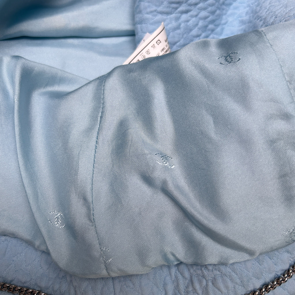 Vintage Baby Blue Chanel Two Piece Suit Set