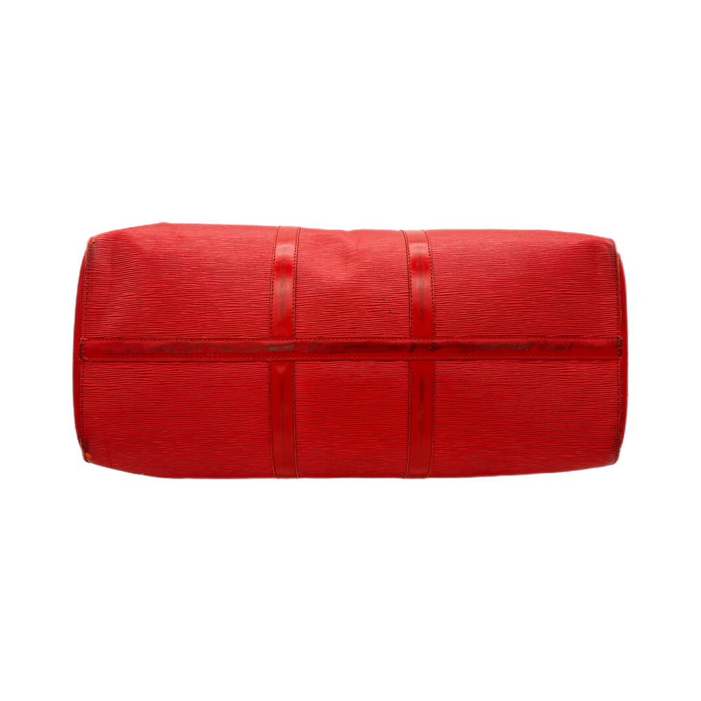 Vintage Red Louis Vuitton Epi Keepall 50
