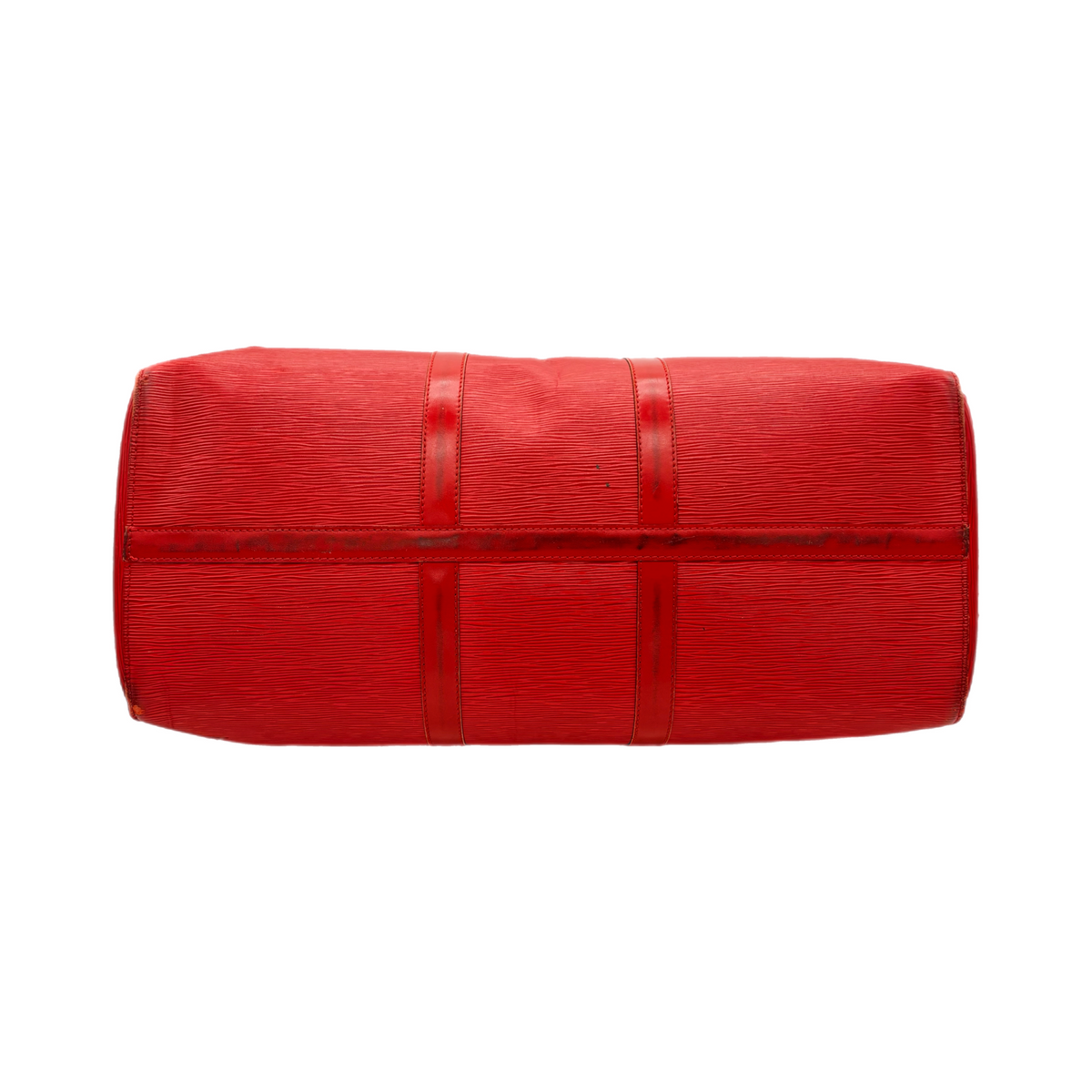 Vintage Red Louis Vuitton Epi Keepall 50