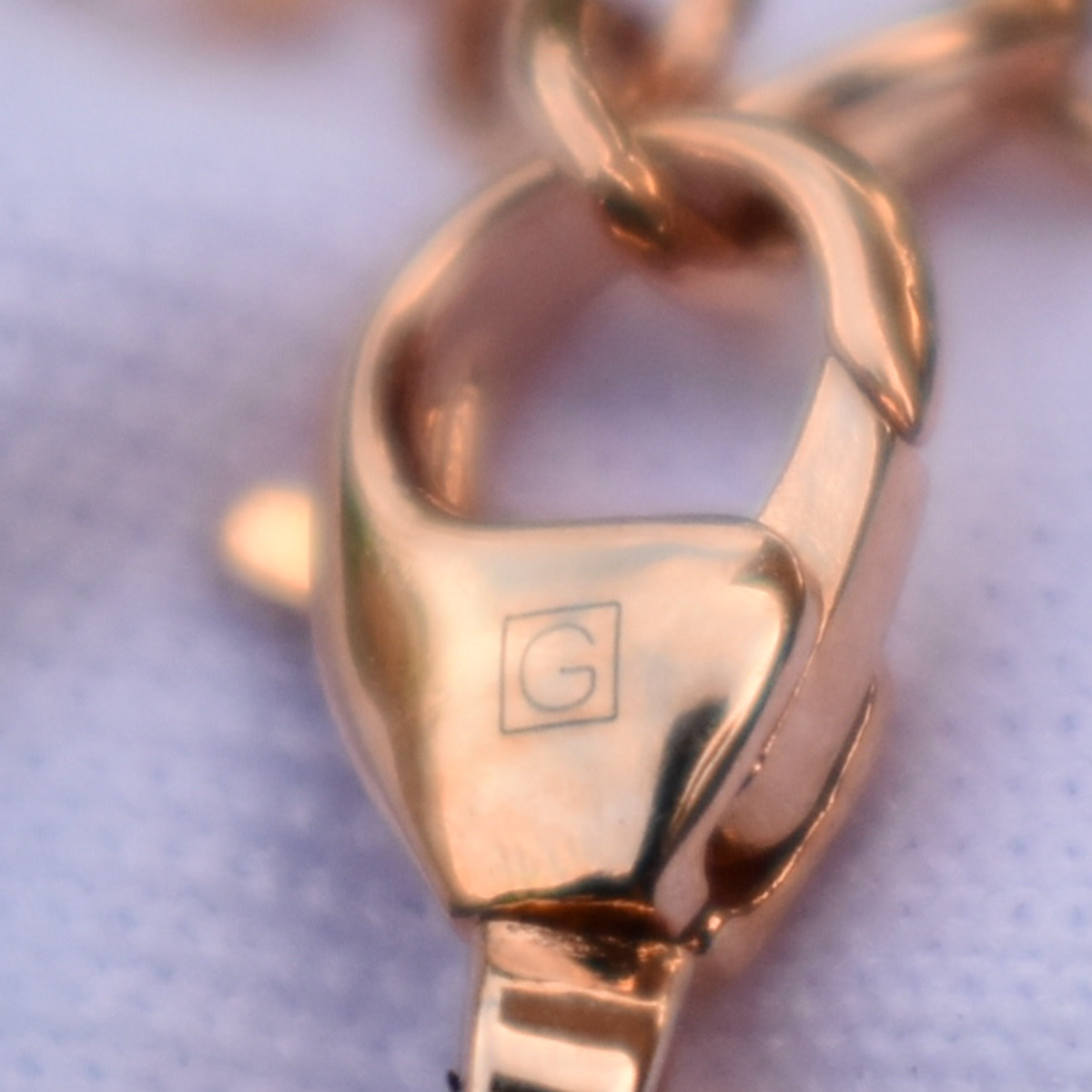 Rose Gold Gucci Crystal Script Necklace