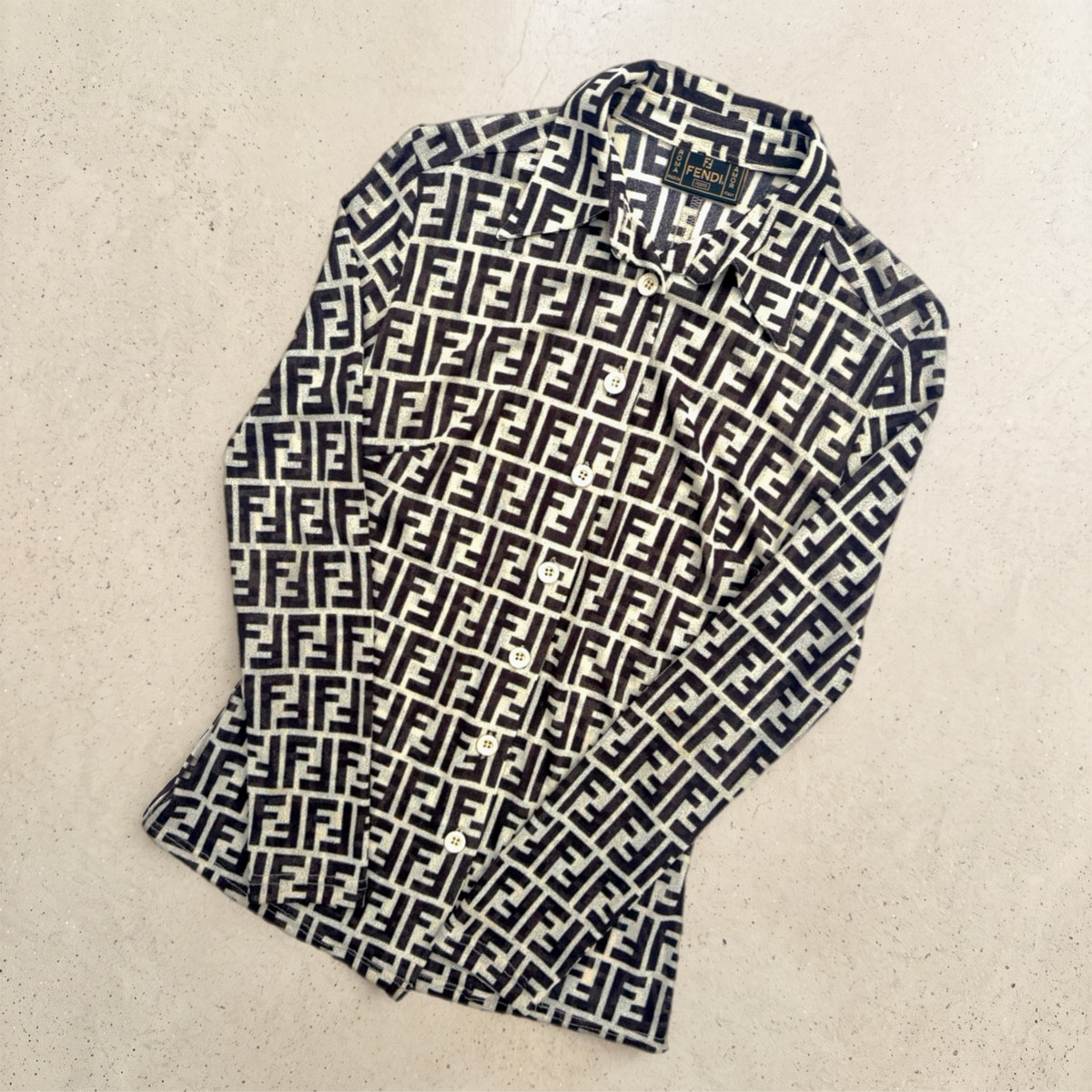 Vintage Fendi Monogram Button Shirt