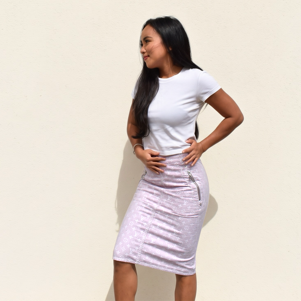 Vintage Pink Louis Vuitton Monogram Skirt