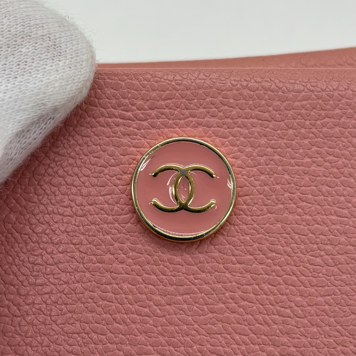Vintage Pink Chanel CC Card Holder