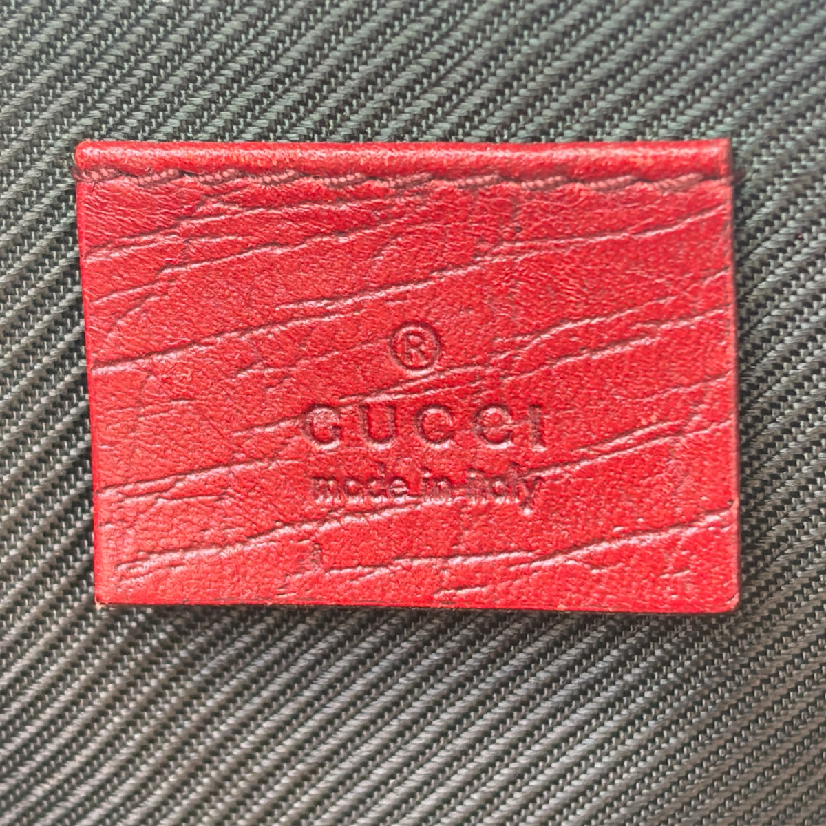 Vintage Red Gucci Boat Bag