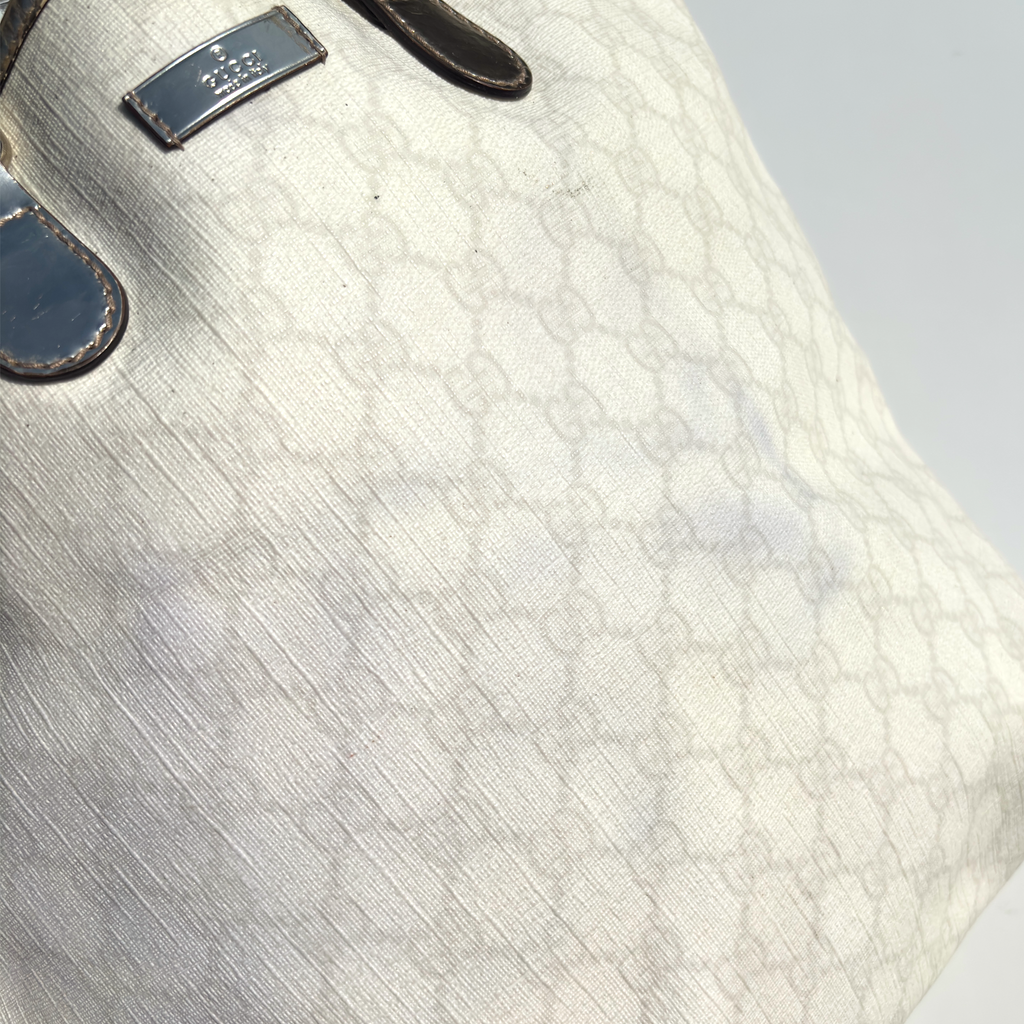 Vintage Silver Gucci Tote Bag