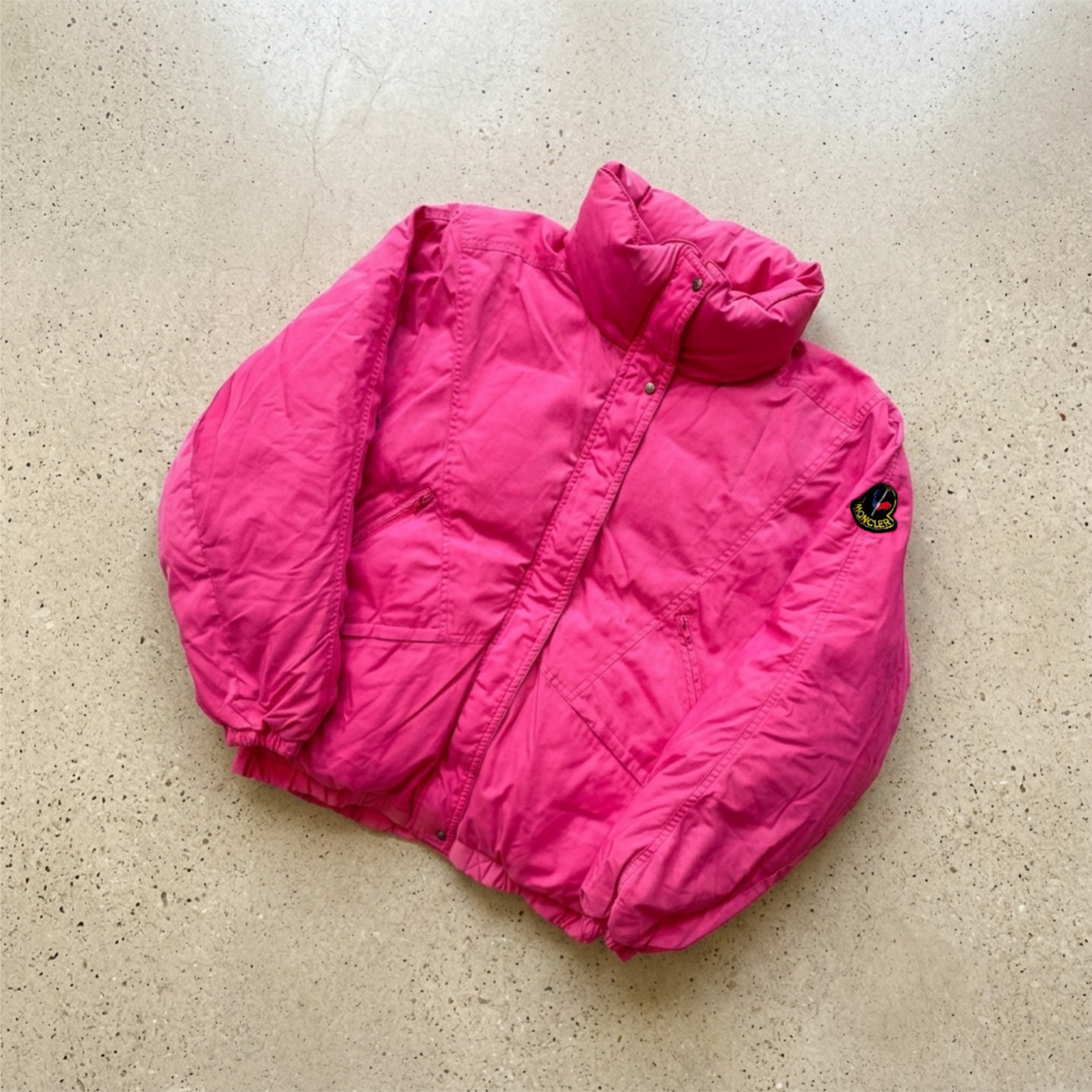 Vintage Pink Moncler Asics Ski Jacket