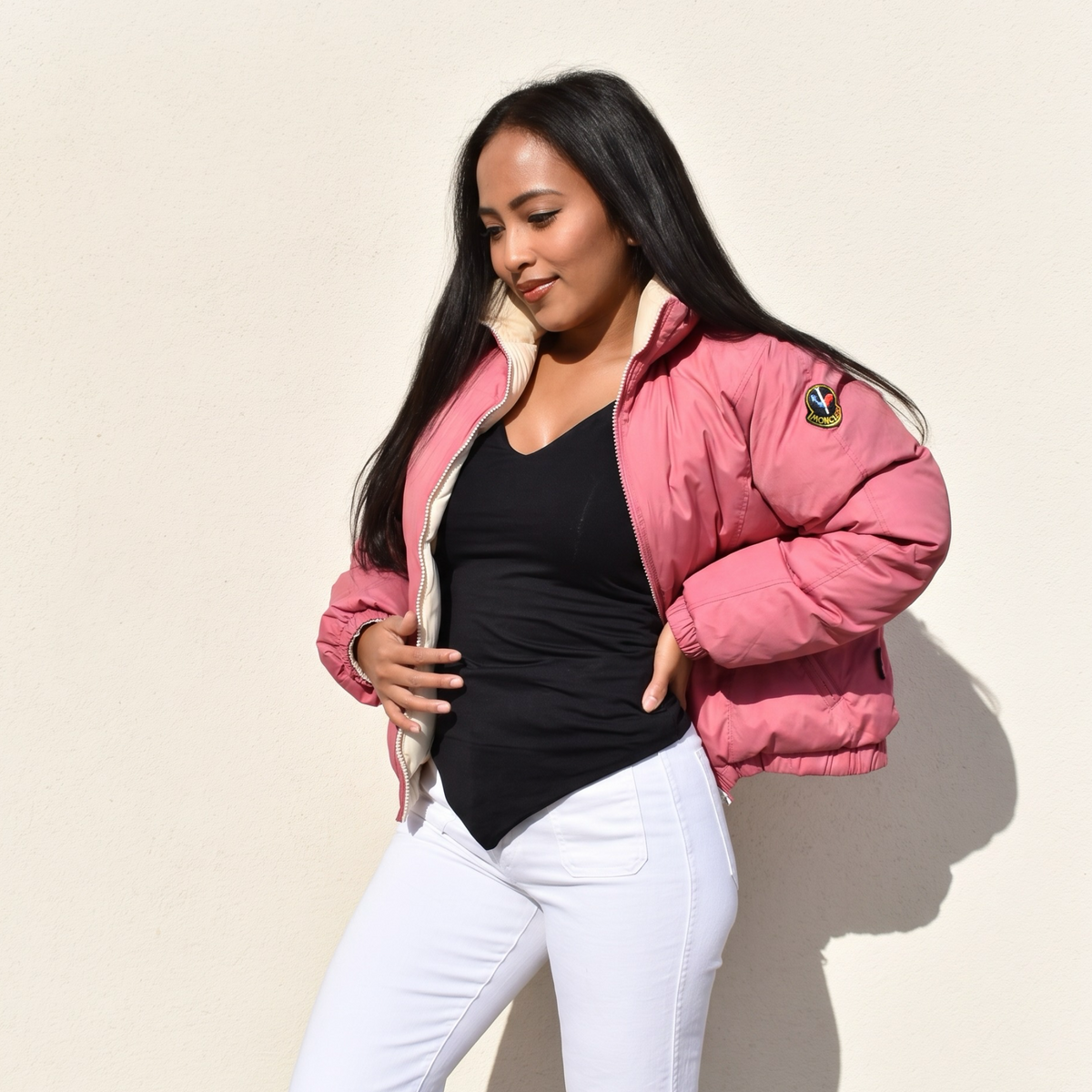 Vintage Reversible Pink Moncler Ski Jacket