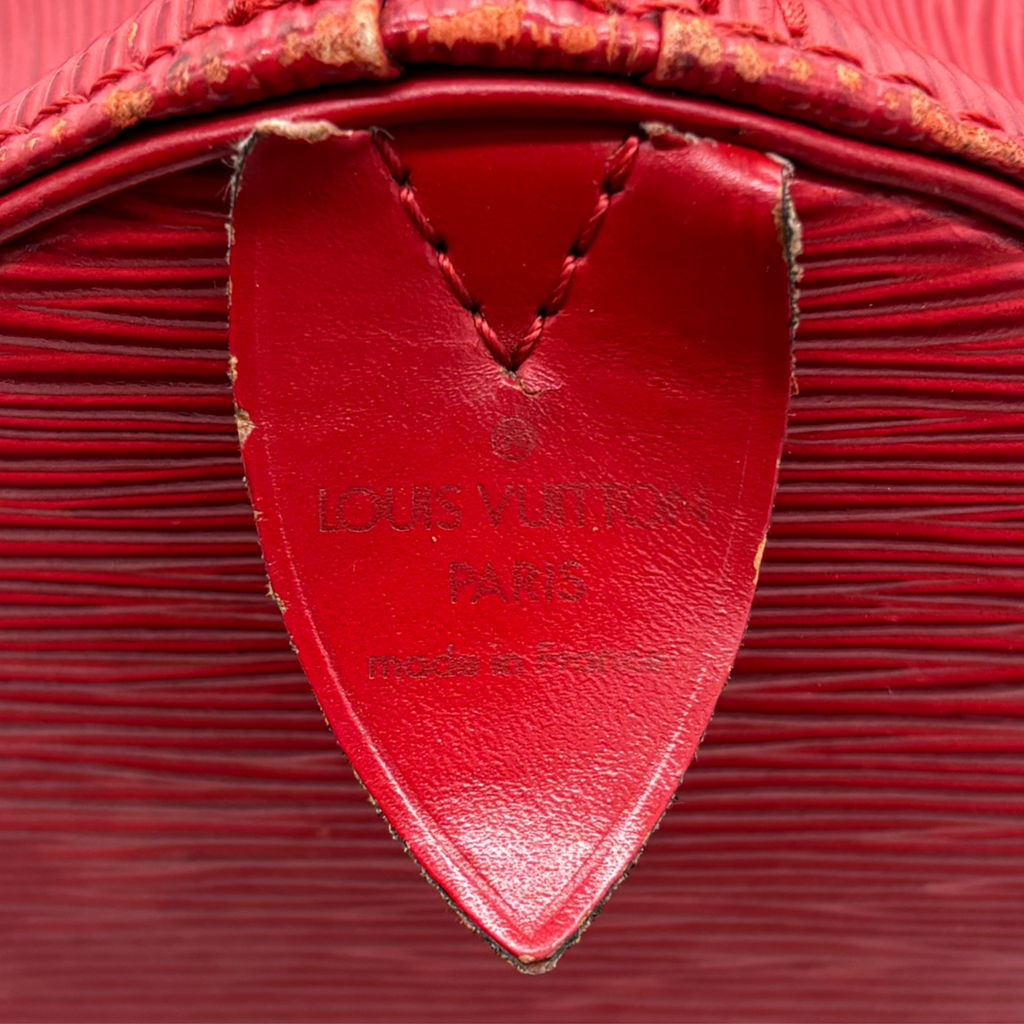 Vintage Red Louis Vuitton Epi Keepall 50