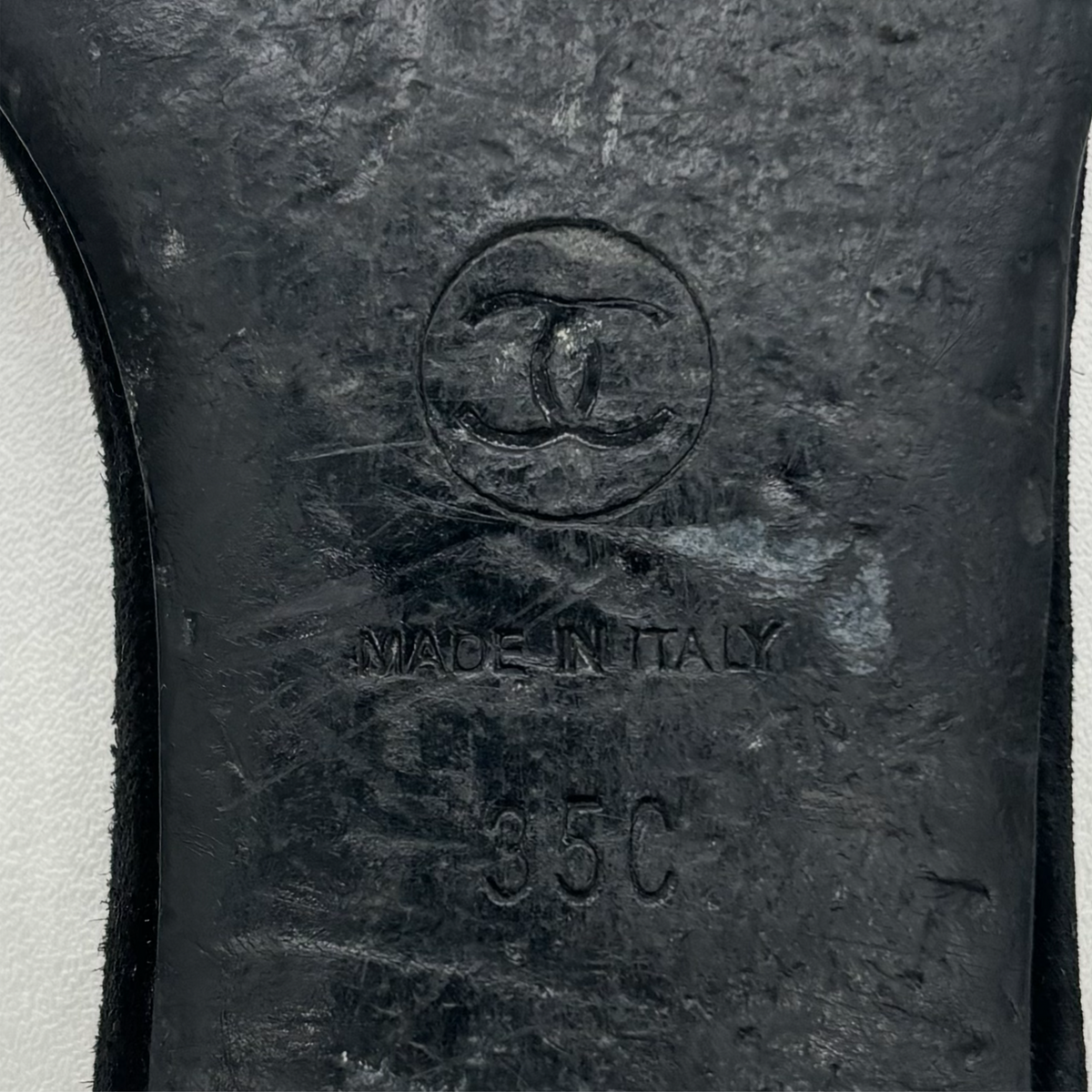 Vintage Black Chanel CC Sandals