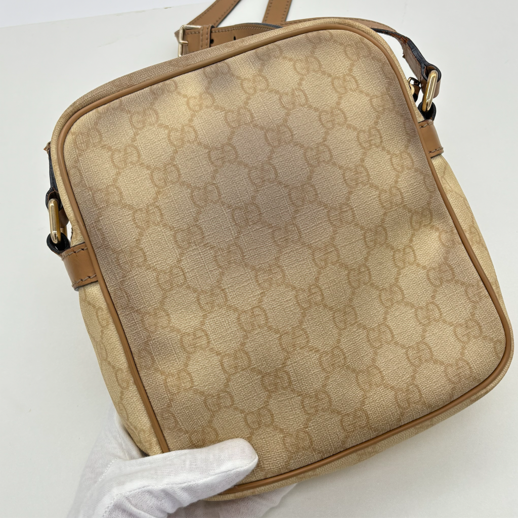 Vintage Light Beige Gucci Crossbody Bag