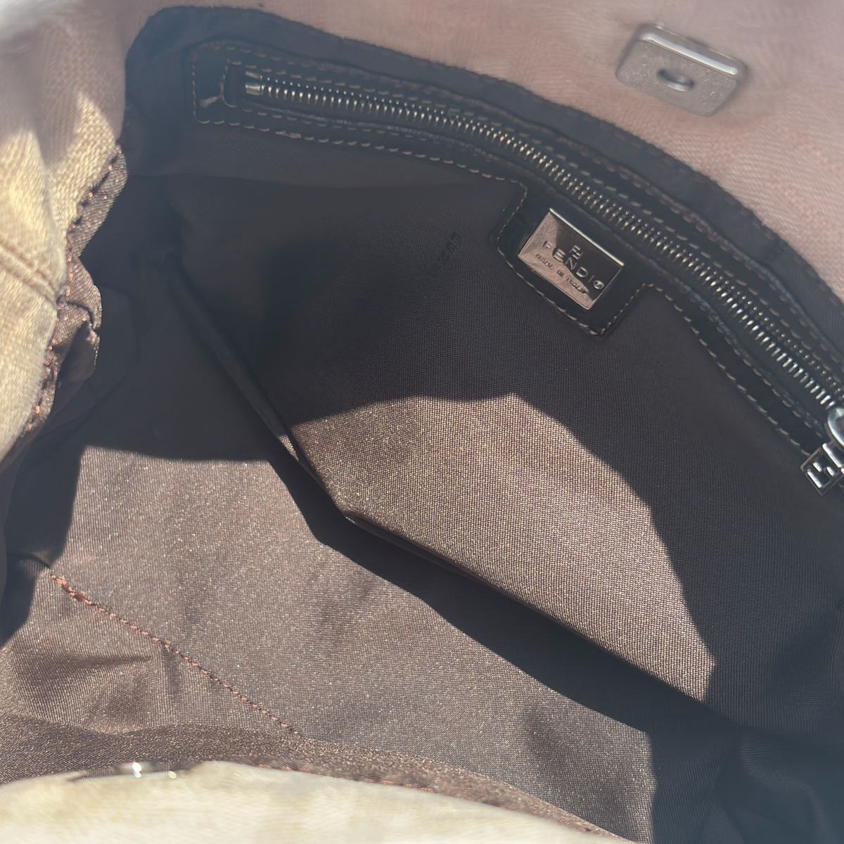 Vintage Cream Fendi Shoulder Bag