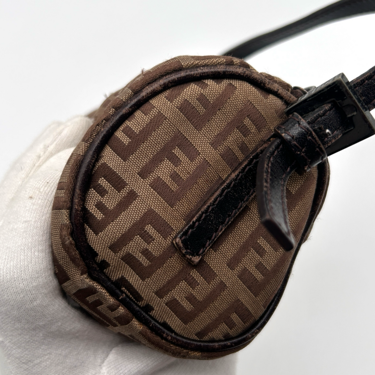 Vintage Beige Fendi Cylinder Bag