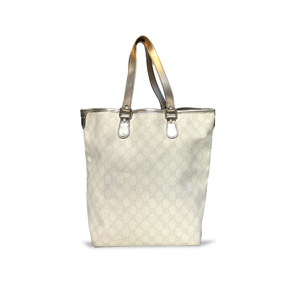 Vintage Silver Gucci Tote Bag