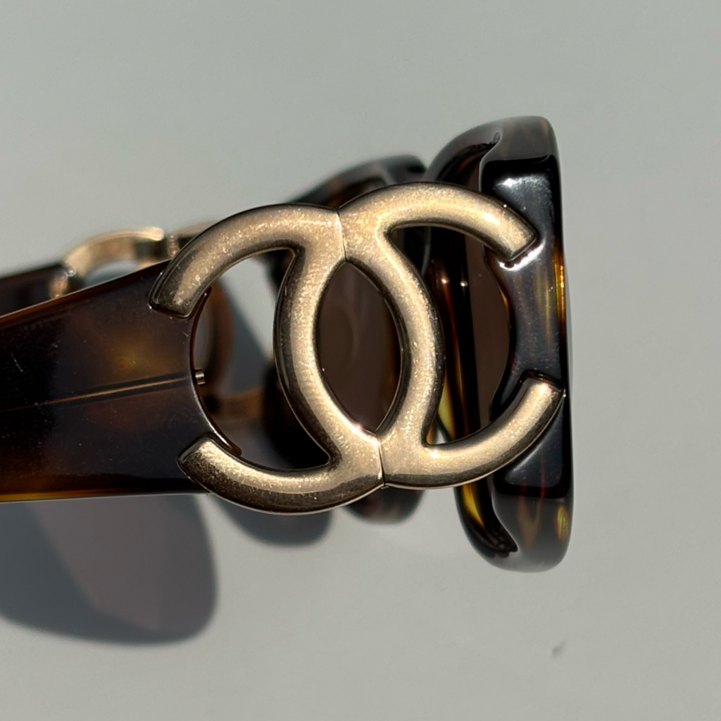 Vintage Brown Chanel CC Sunglasses