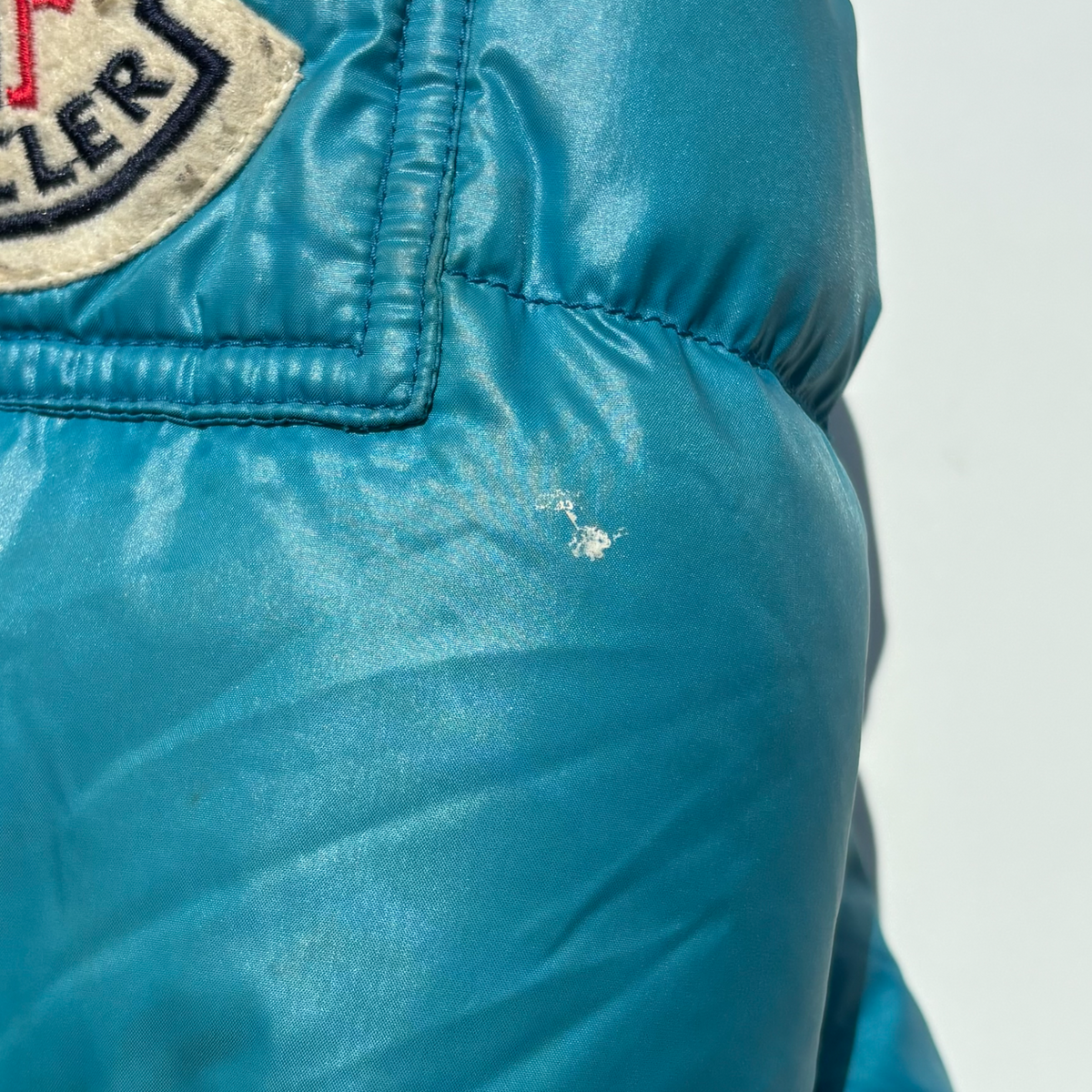 Vintage Turquoise Moncler Badia Puffer Jacket