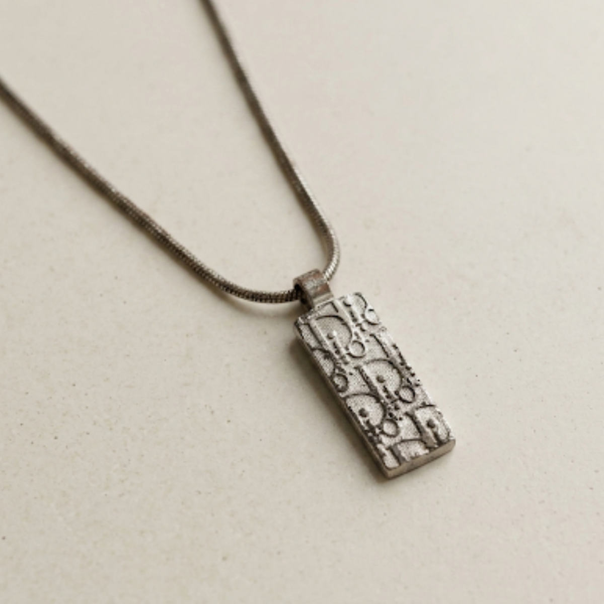Vintage Silver Christian Dior Trotter Necklace