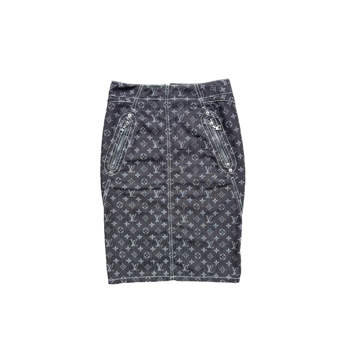 Vintage Grey Louis Vuitton Monogram Skirt