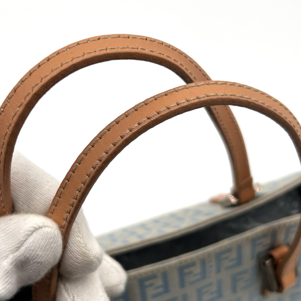 Vintage Baby Blue Fendi Tote Bag