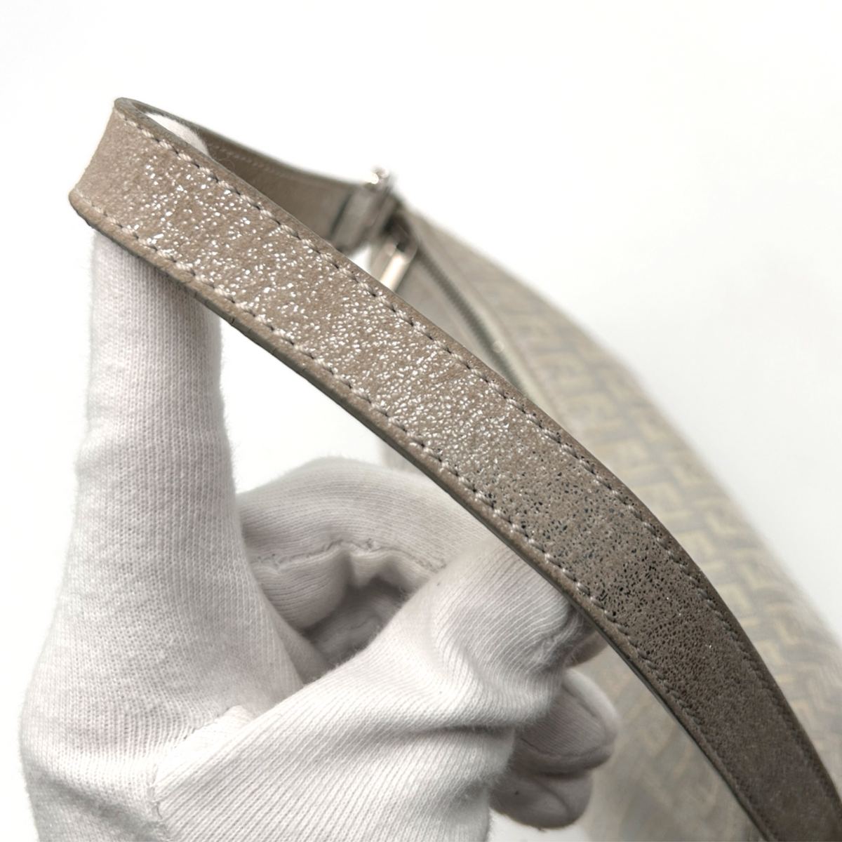 Vintage Silver Fendi Glitter Shoulder Bag