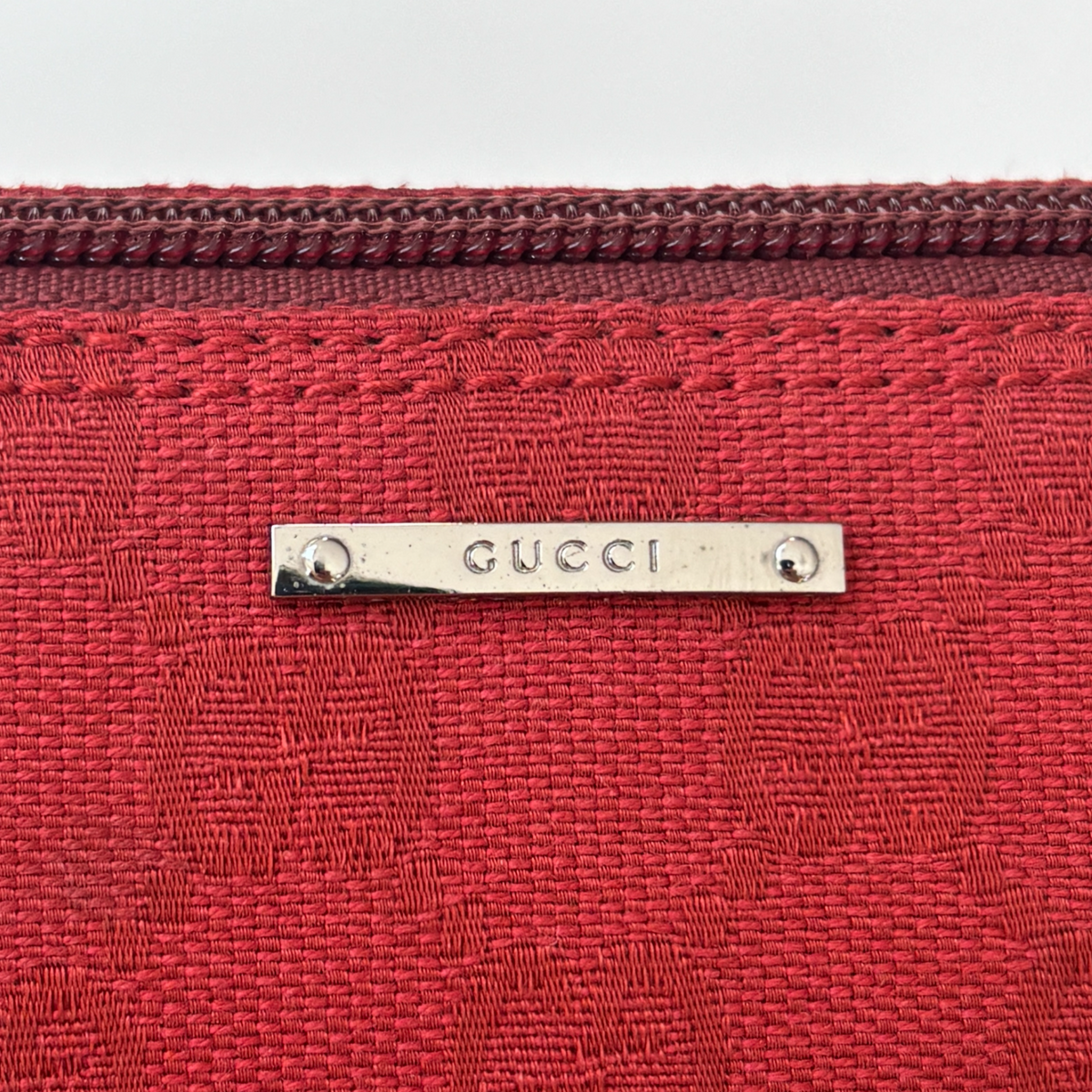 Vintage Red Gucci Boat Bag
