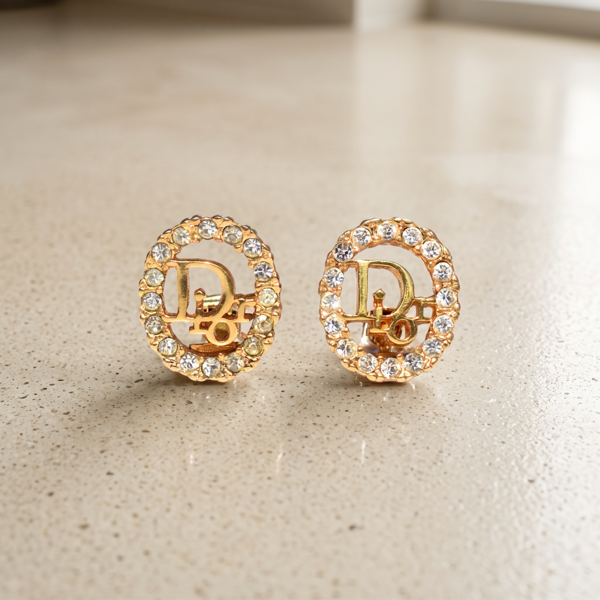Vintage Gold Christian Dior Clip Earrings