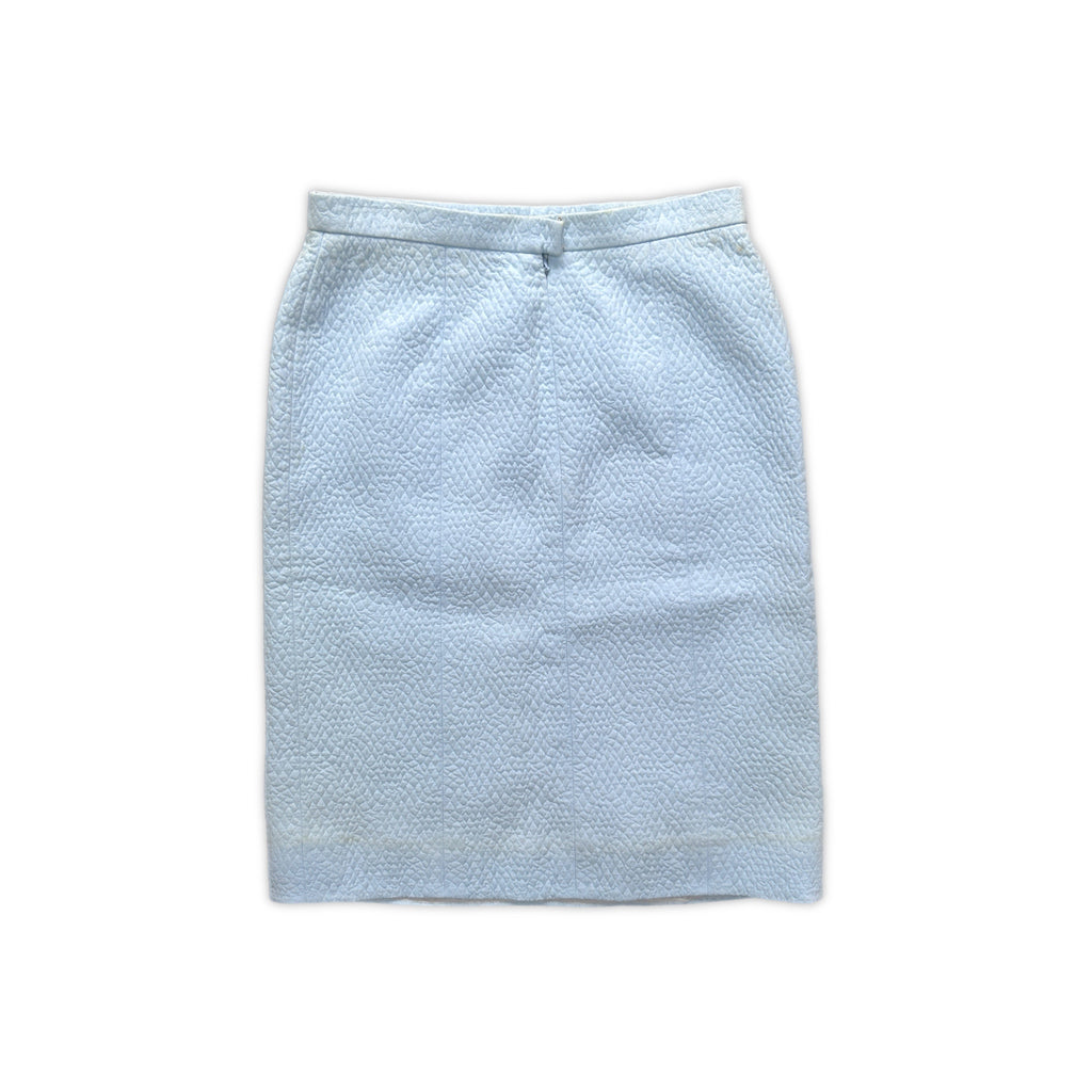 Vintage Baby Blue Chanel Two Piece Suit Set