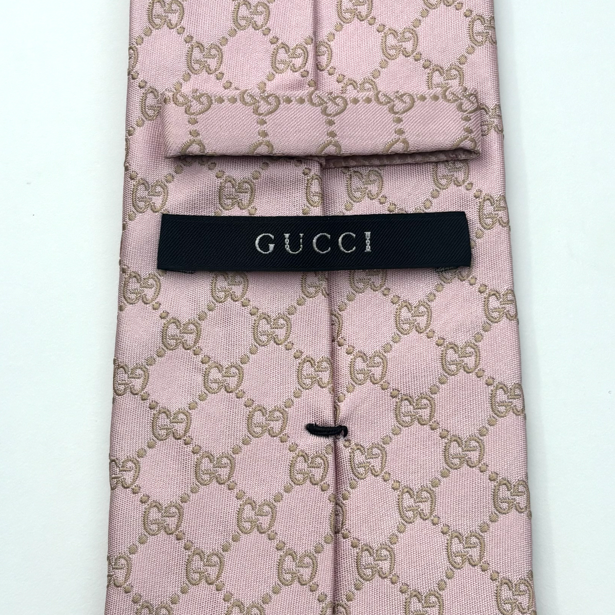 Vintage Pink Gucci Monogram Tie