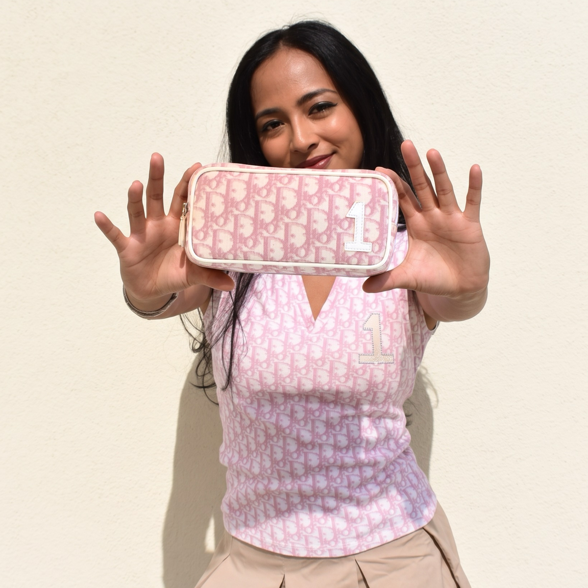 Vintage Pink Christian Dior Clutch Bag