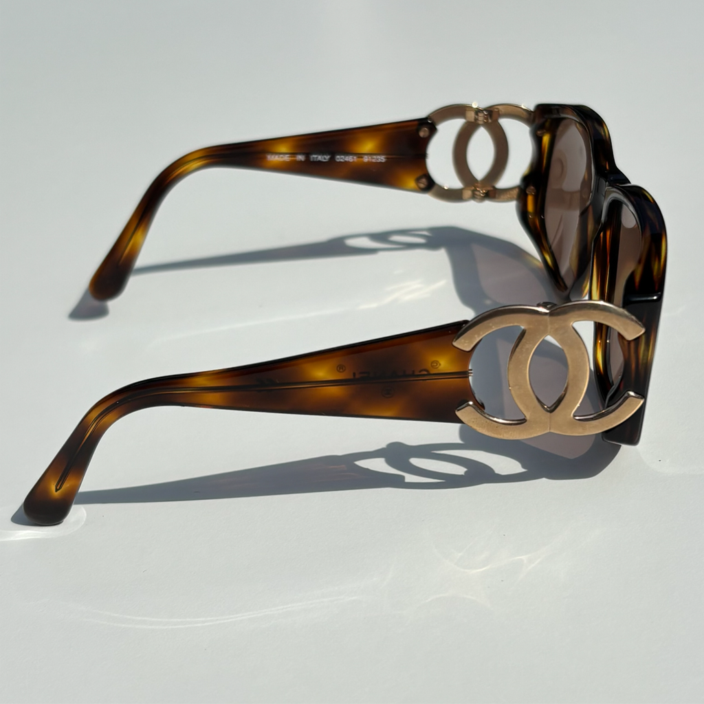 Vintage Brown Chanel CC Sunglasses