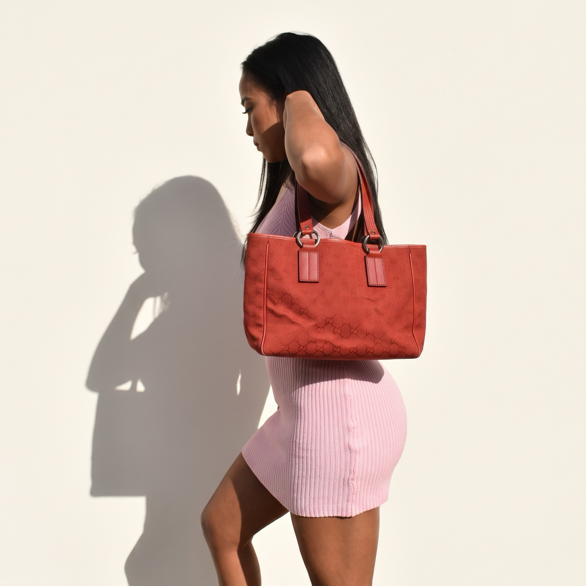 Vintage Red Gucci Tote Bag