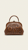 Vintage Sculpted Leather Handbag