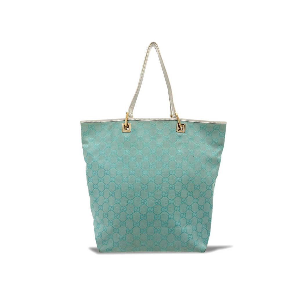 Vintage Turquoise Gucci Tote Bag