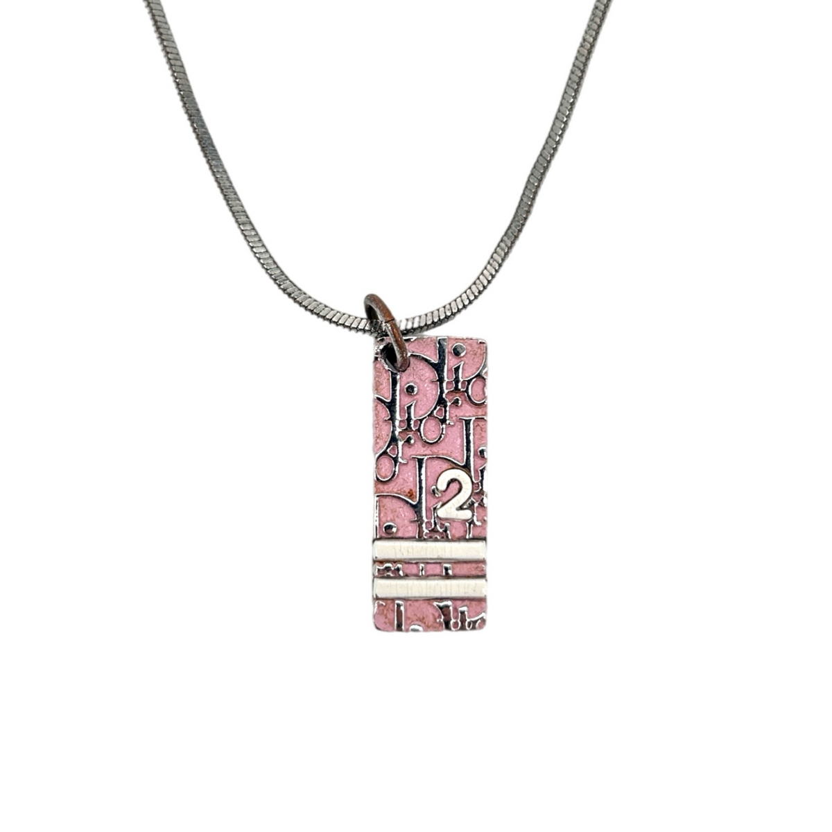 Vintage Pink Christian Dior Trotter Necklace