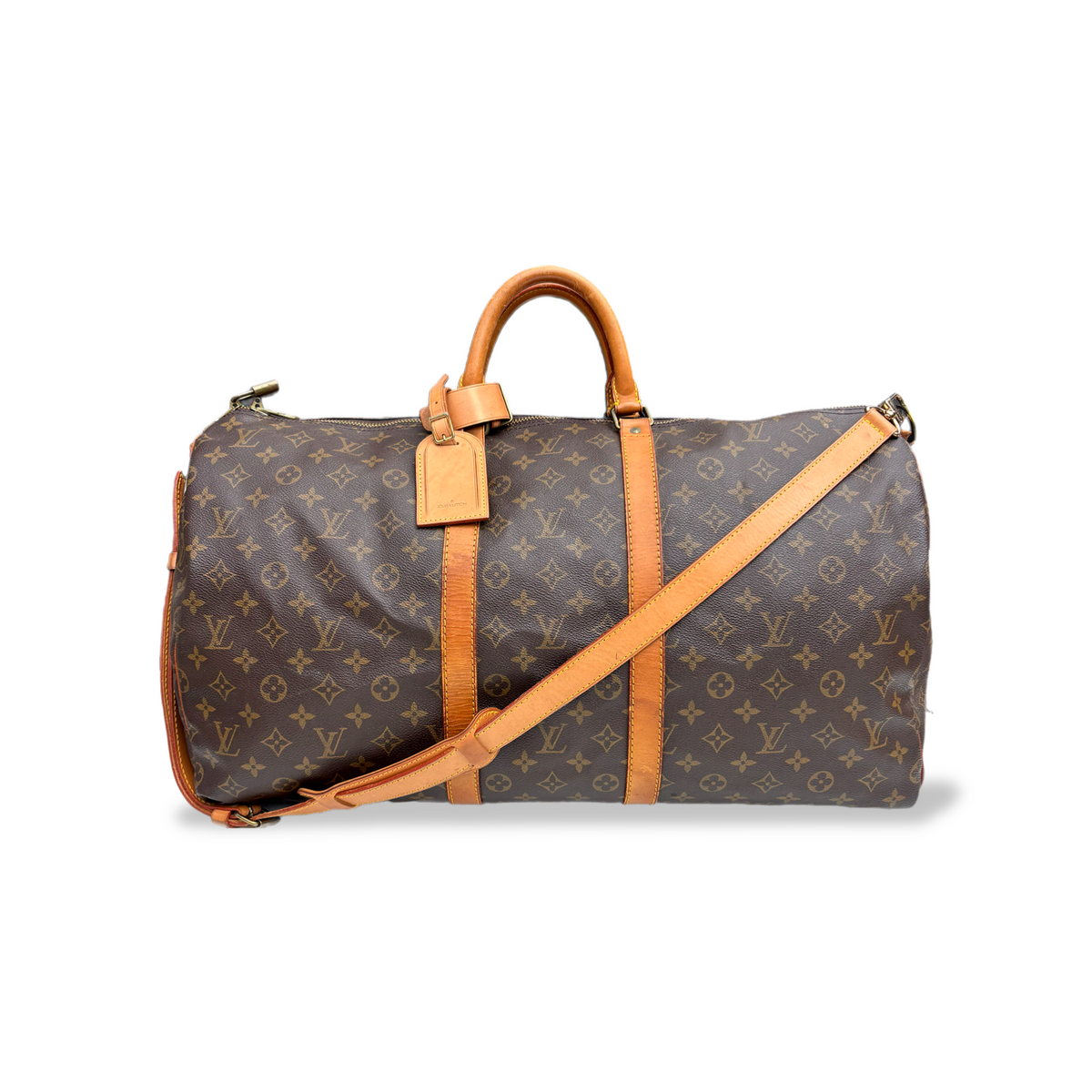 Vintage Louis Vuitton Bandoulière 55 monogram canvas holdall, front view