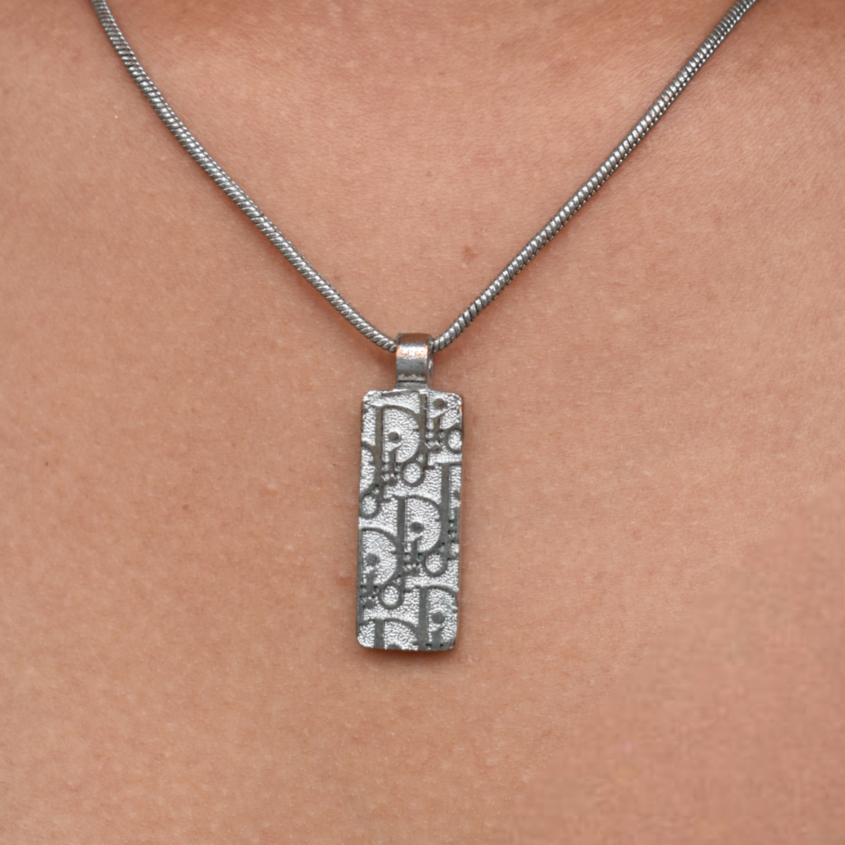 Vintage Silver Christian Dior Trotter Necklace