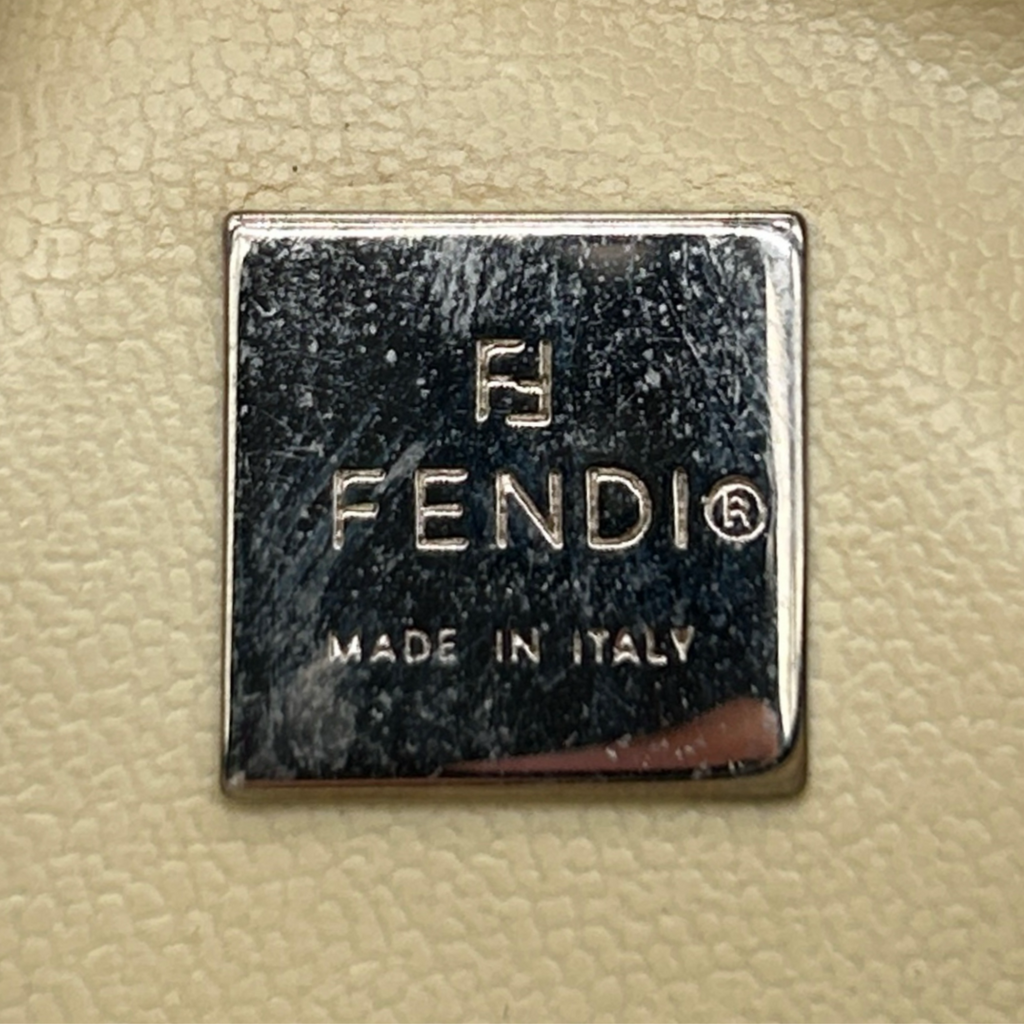Vintage Grey Fendi Monogram Shoulder Bag