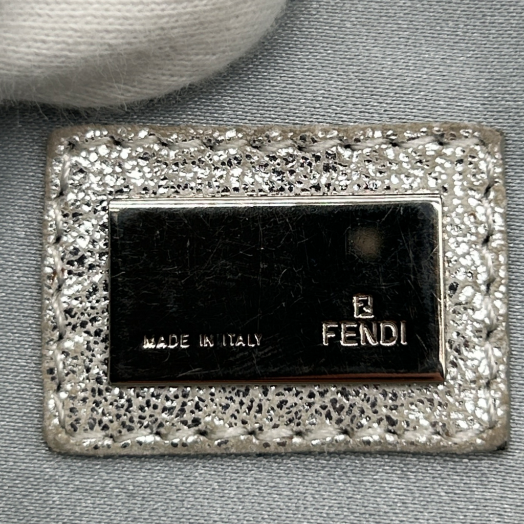 Vintage Silver Fendi Glitter Shoulder Bag