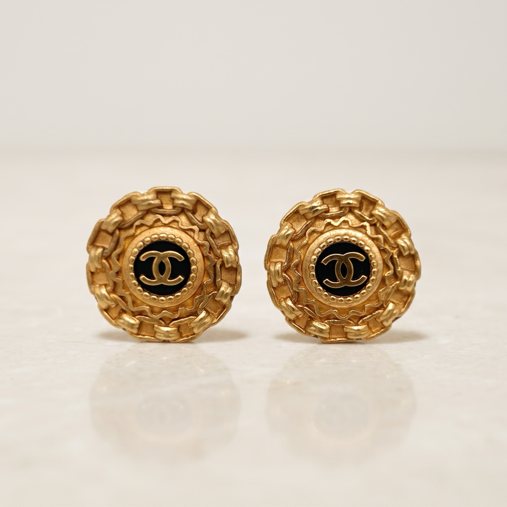 Vintage Gold Chanel Clip On Earrings