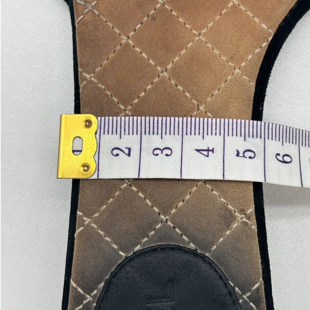 Vintage Black Chanel CC Sandals