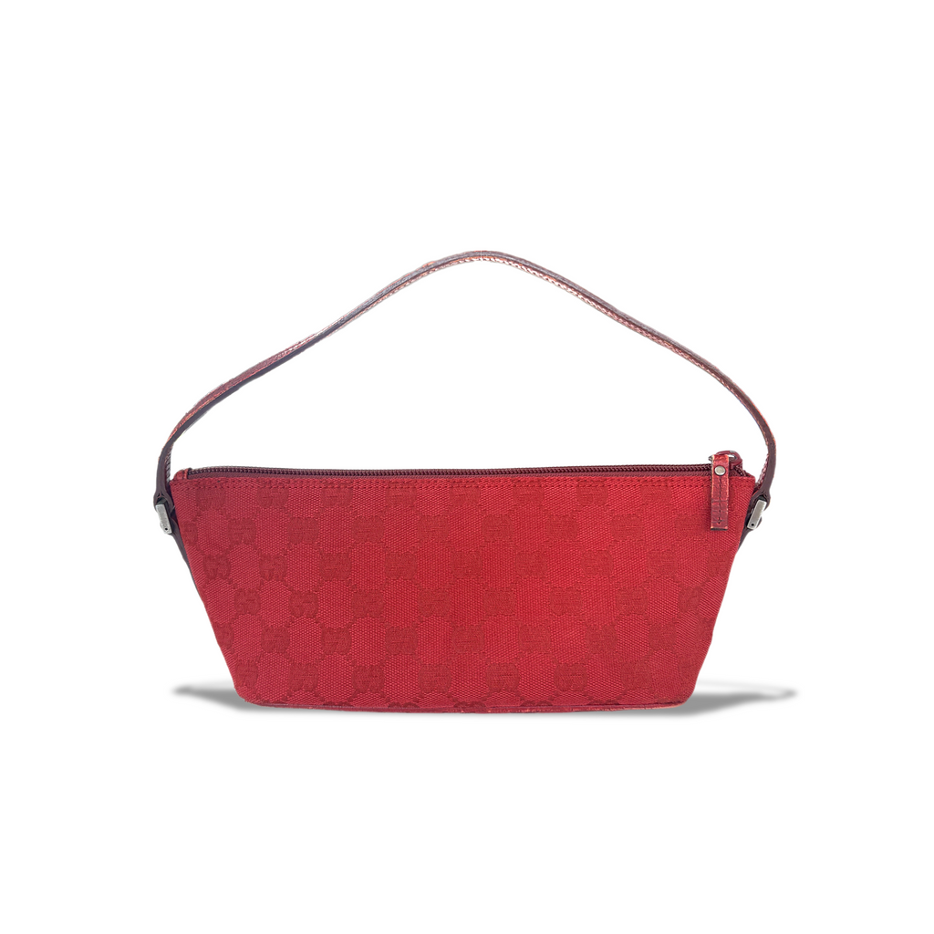 Vintage Red Gucci Boat Bag