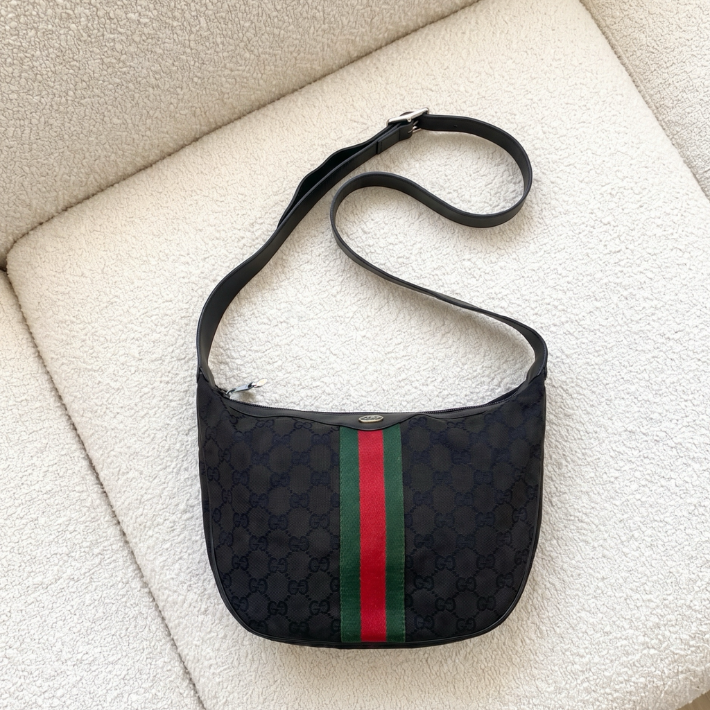 Vintage Black Gucci Ophidia Shoulder Bag