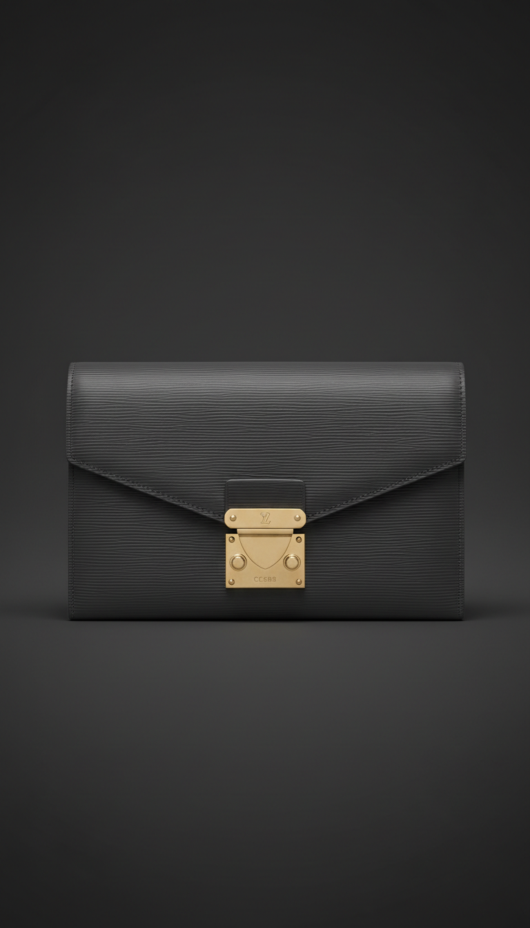 Epi Leather Envelope Clutch