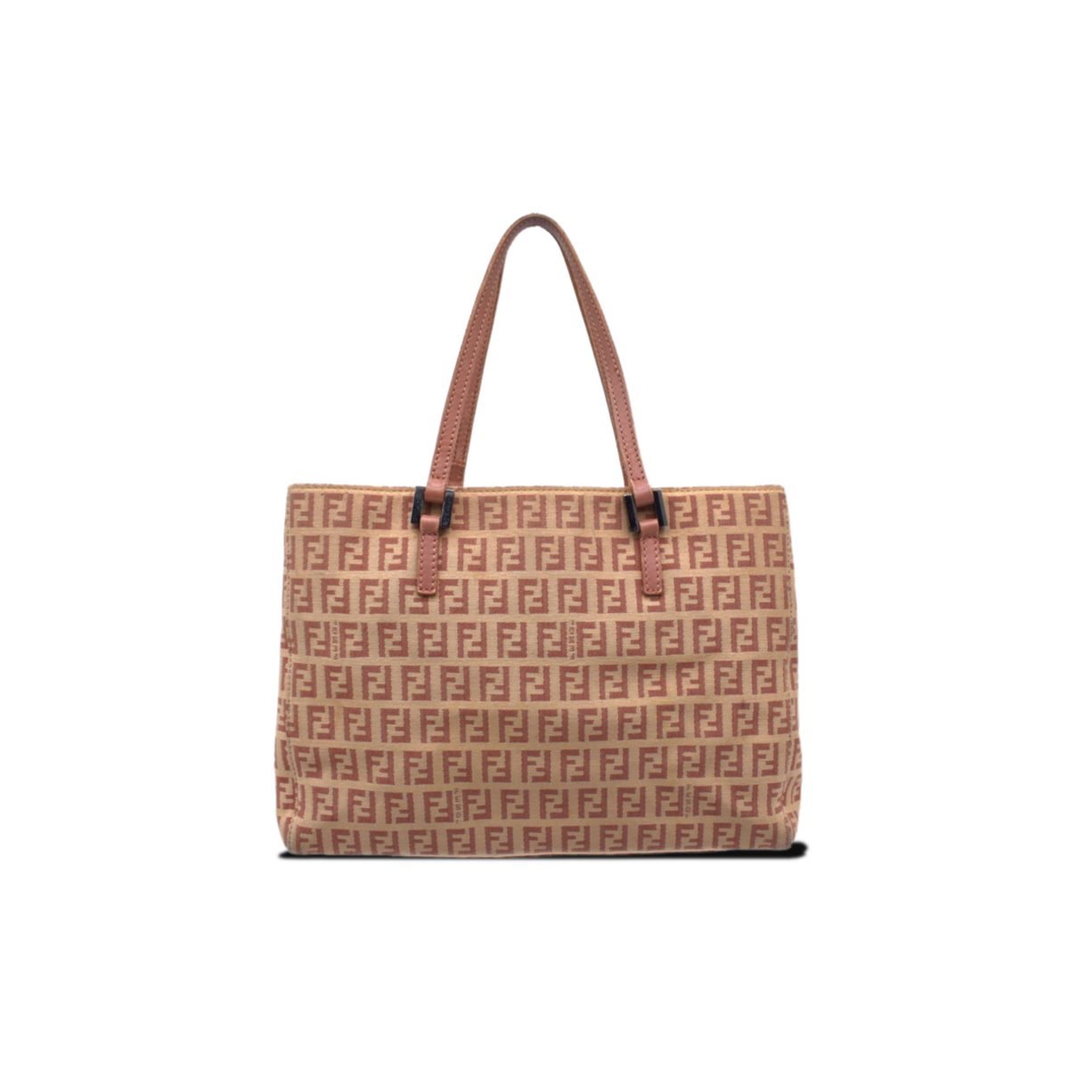 Vintage Beige and Pink Fendi Tote Bag