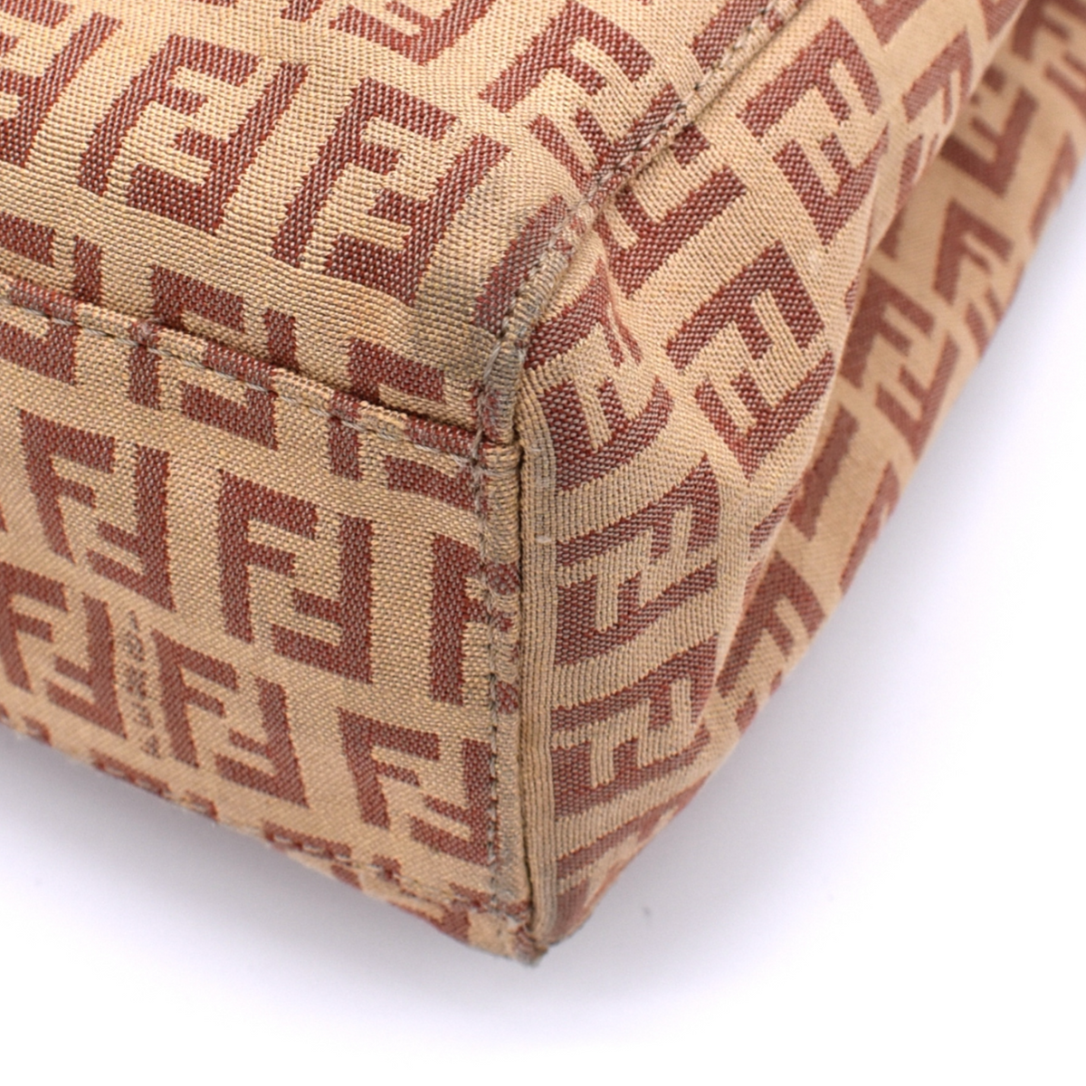 Vintage Beige and Pink Fendi Tote Bag