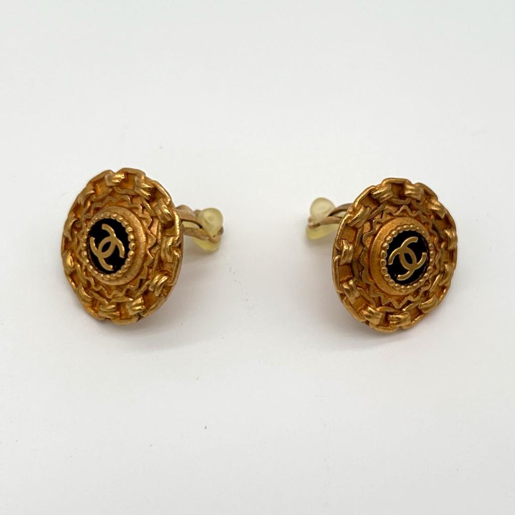 Vintage Gold Chanel Clip On Earrings