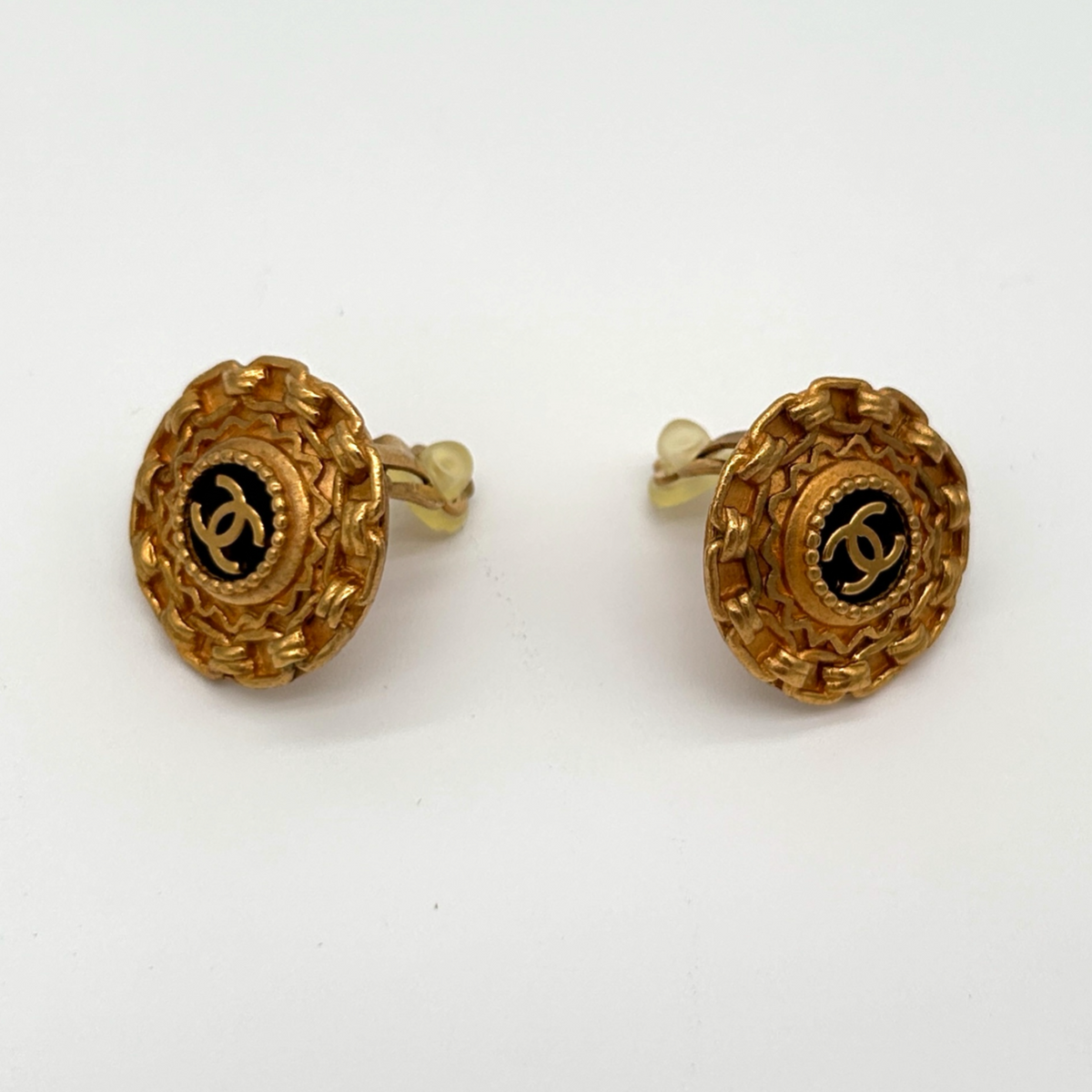 Vintage Gold Chanel Clip On Earrings