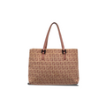 Vintage Beige and Pink Fendi Tote Bag